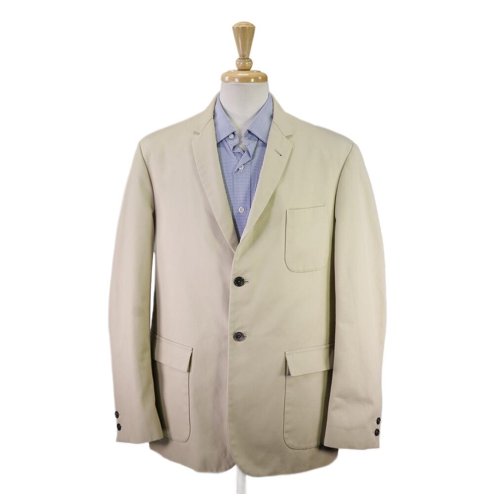 Black Fleece Thom Browne Brooks Brothers Tan Cotton Patch Pocket Blazer 44R BB4